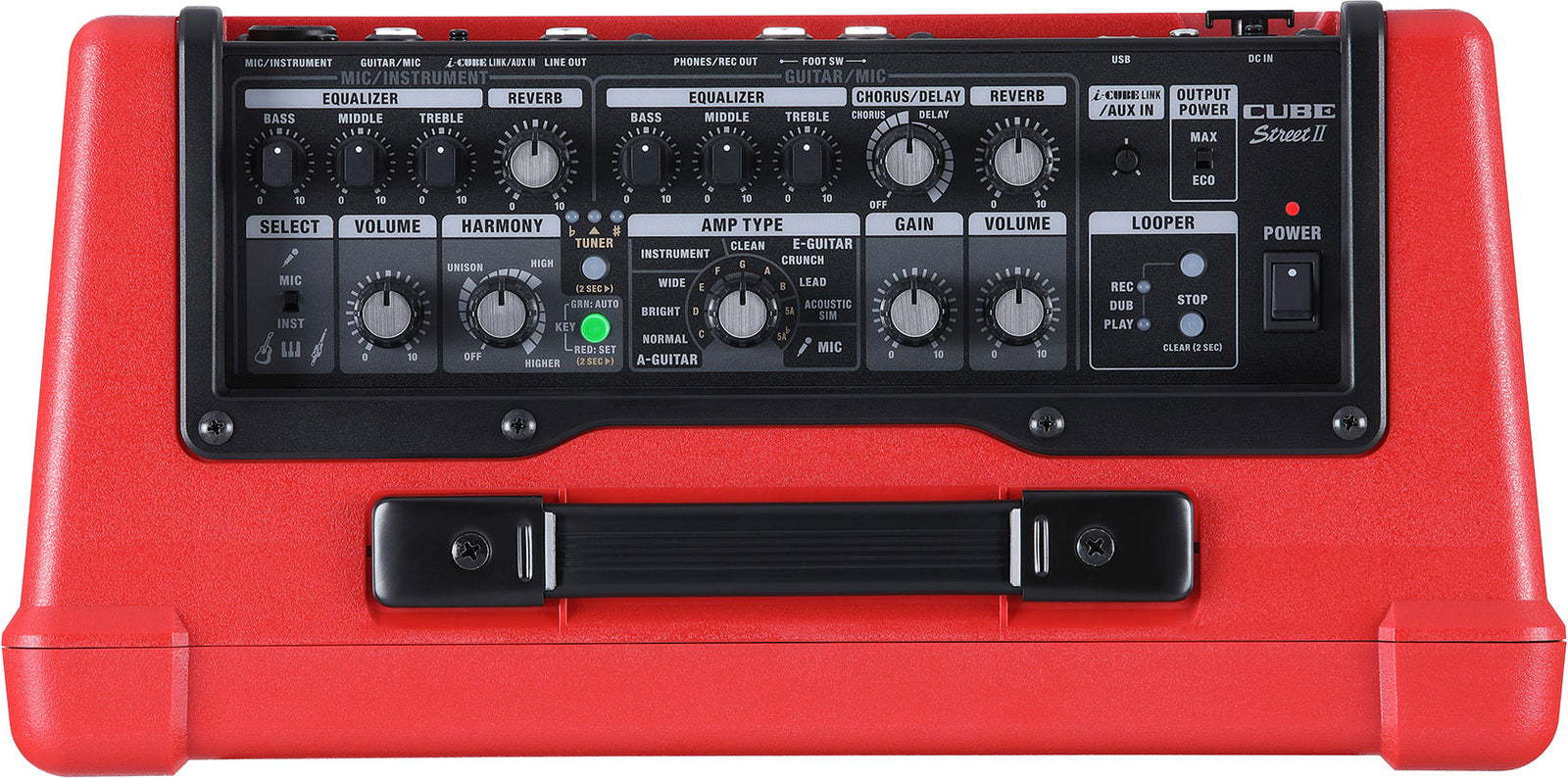 BOSS CUBE Street II Battery-Powered Stereo Amplifier - Red