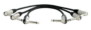 Digiflex HGG-PEDAL-PACK Three Pack 1' Patch Cables with Right Angle Phone Plugs