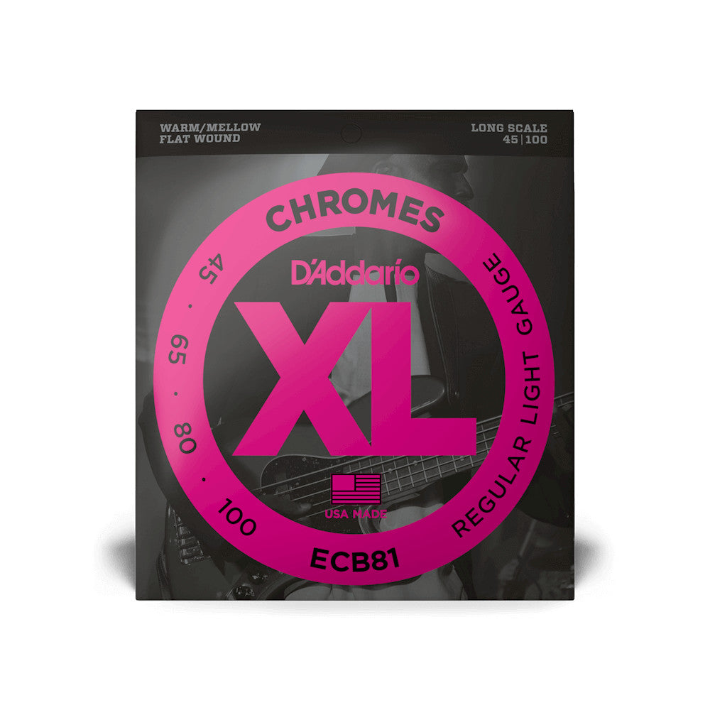 D'Addario ECB81 Chromes Bass - Light - 45-100 - Long Scale