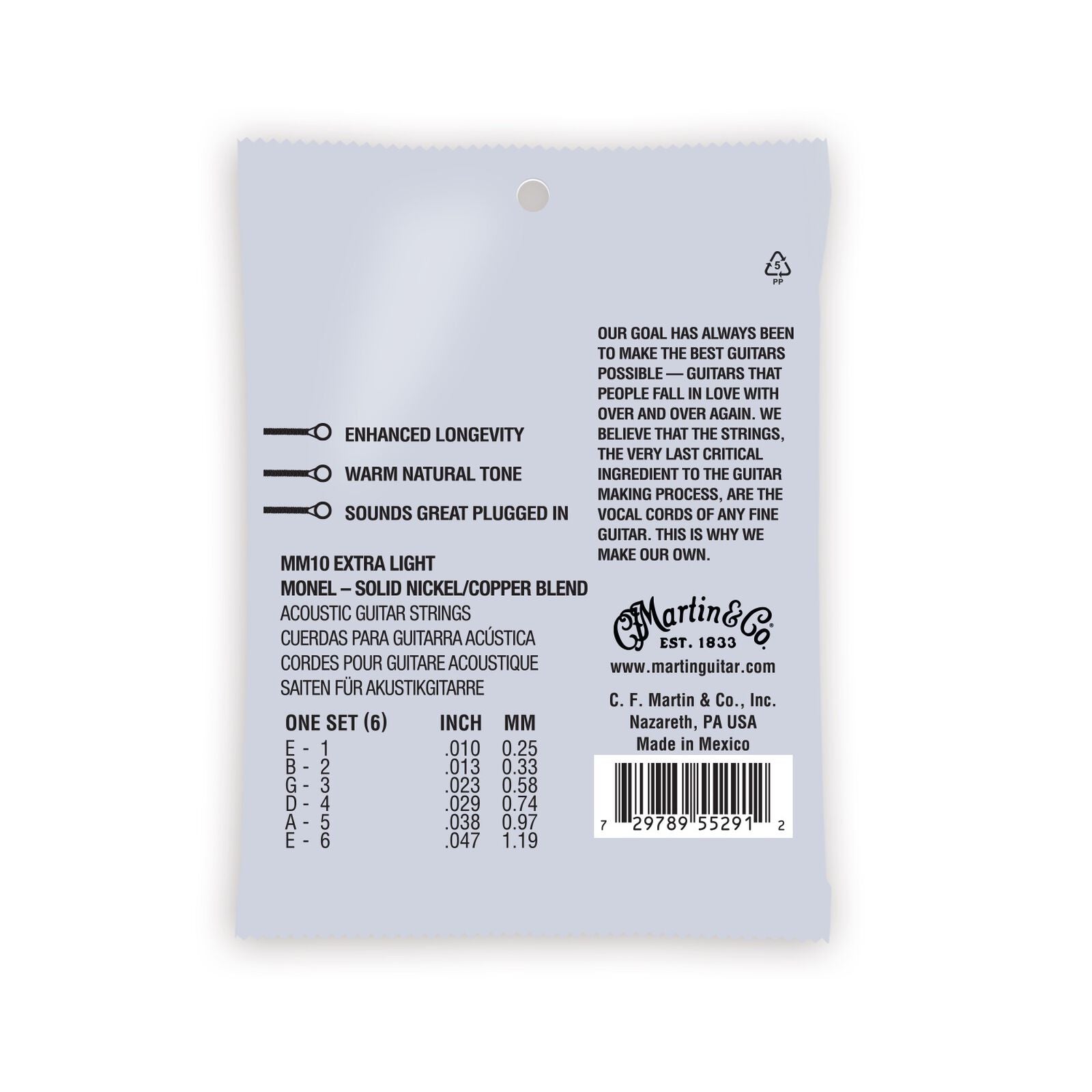 Martin MM10X Retro Acoustic Strings Extra Light