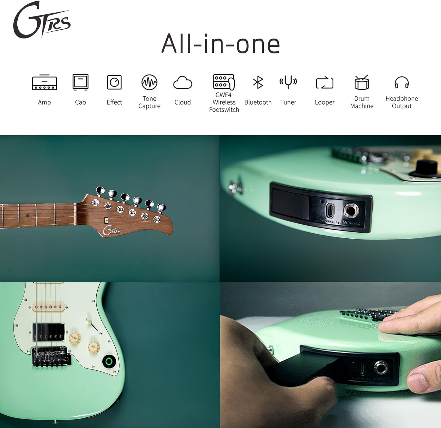 Mooer GTRS S801 Intelligent Electric Guitar w/bag - Green