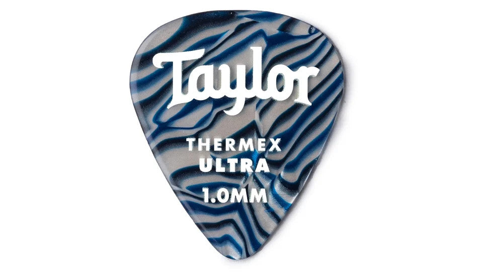 Taylor Prem 351 Thermex Ultra Picks Blue Swirl 6-pc  1.0mm