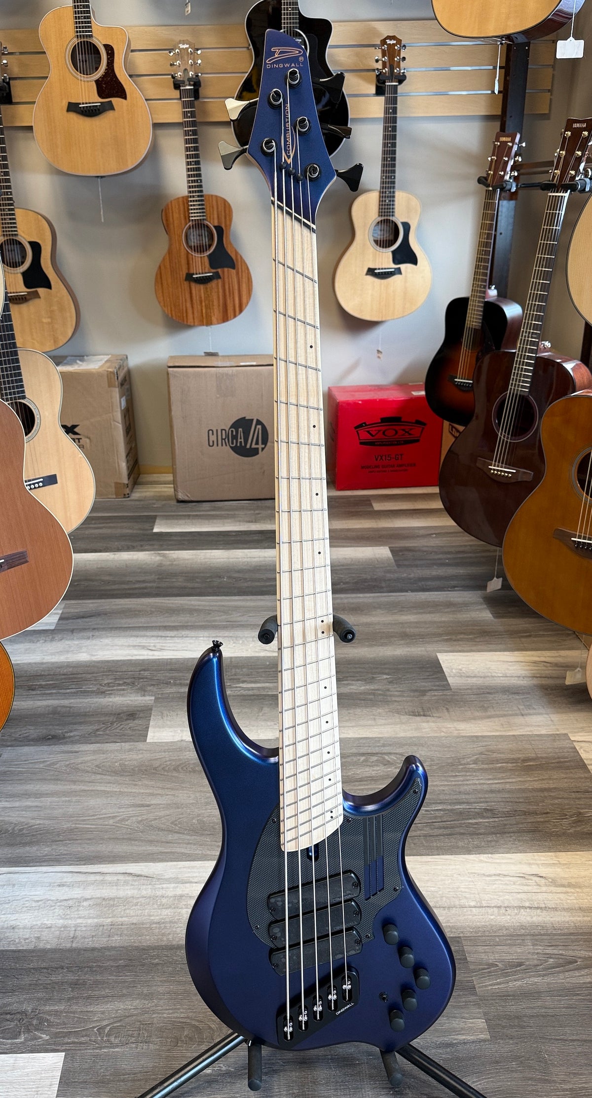 Dingwall NG-3 5-Str. Bass - Maple FB w/Bag -  Matte Blue to Purple Colorshift