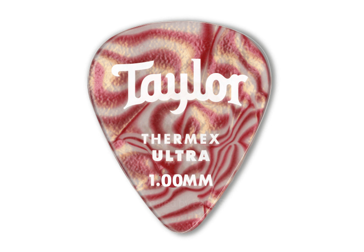 Taylor Prem 351 Thermex Ultra Picks Ruby Swirl 6-pc  1.0mm