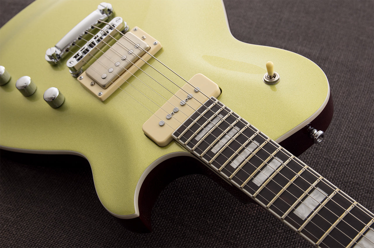 Reverend Roundhouse H90 Elec. Guitar - Metallic Limeade