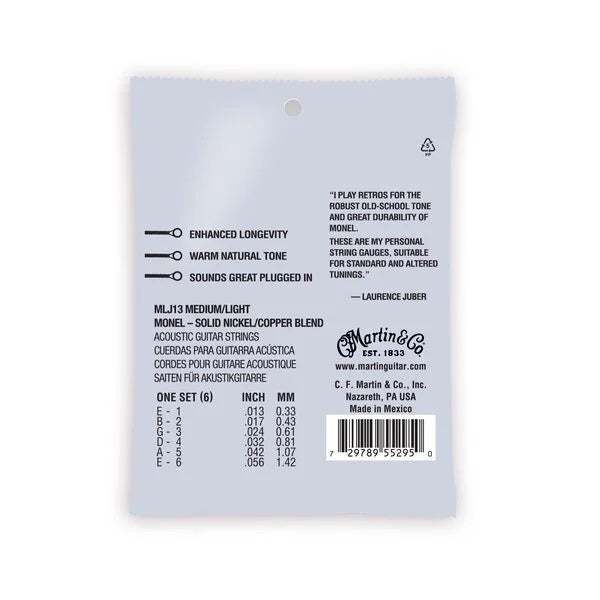 Martin MLJ13 Retro Acoustic Strings - Medium/Light