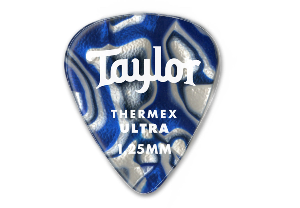 Taylor Prem 351 Thermex Ultra Picks Blue Swirl 6-pc  1.25mm