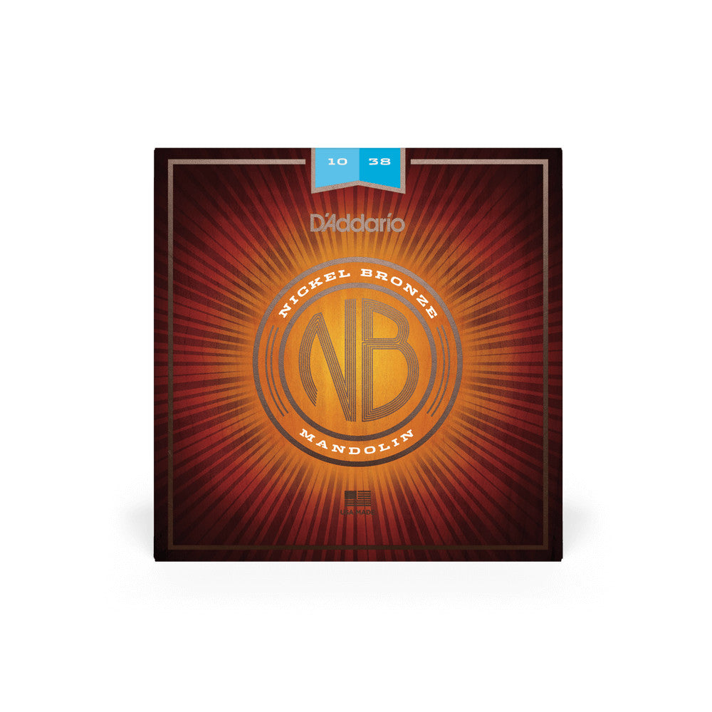 D&#39;Addario NBM1038 Mandolin Strings Nickel Bronze Light 10-38