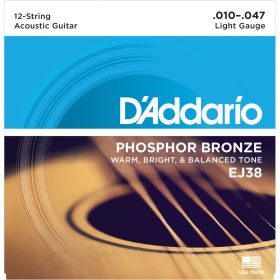 D&#39;Addario EJ38 12-String Phosphor Bronze Light 10-47