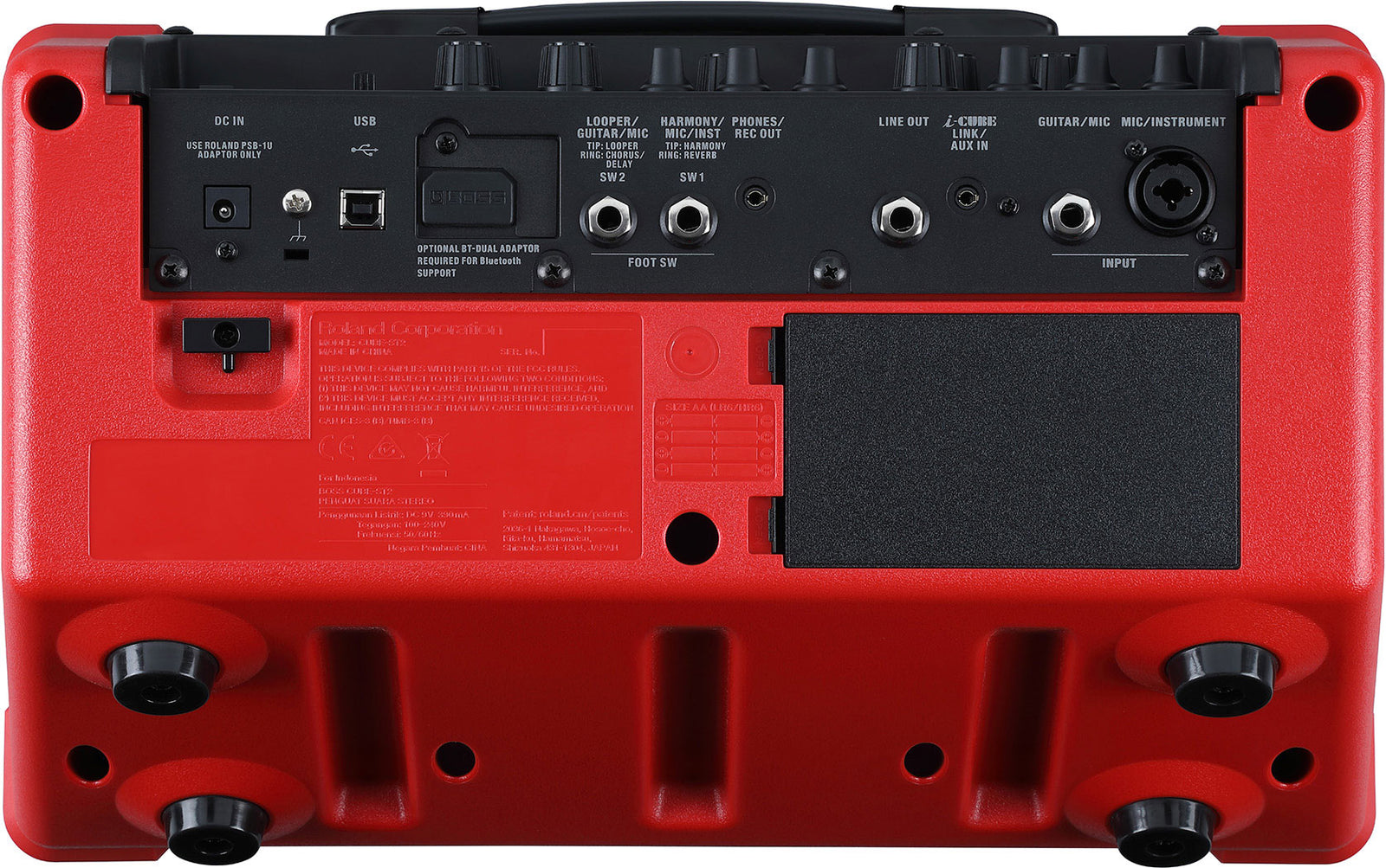 BOSS CUBE Street II Battery-Powered Stereo Amplifier - Red - A