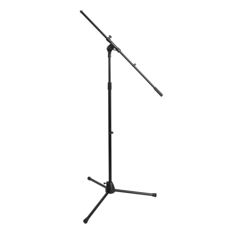 On-Stage Stands MS7701B Tripod Base Mic Stand - Black with Fixed Boom