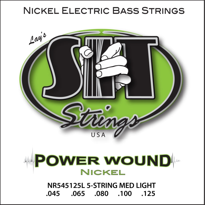 SIT NR545125L 5-String Bass Strings Light Power Wound Nickel