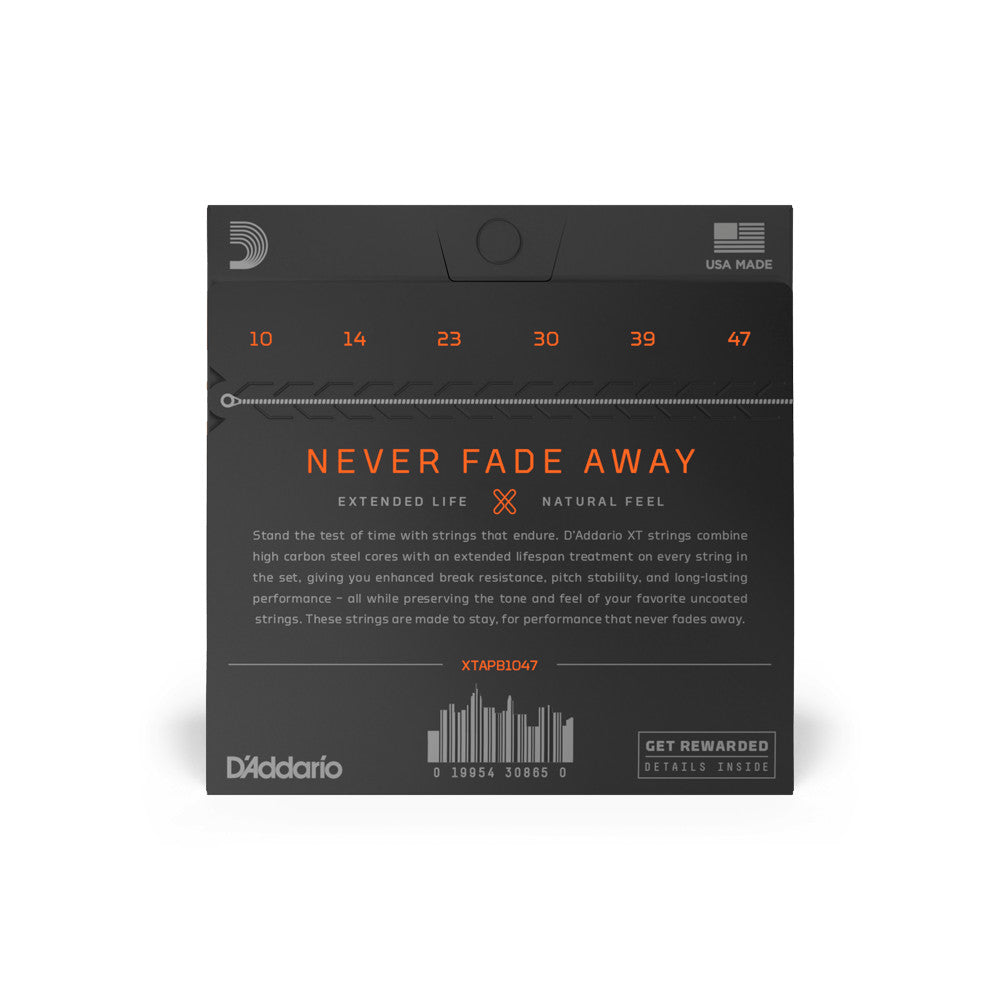 D'Addario XTAPB1047 Phosphor Bronze Acoustic Guitar Strings - X-Light 10-47