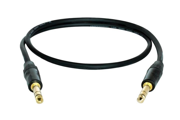 Digiflex HSS-25 25 Foot Pro Patch Cable -Black/Gold TRS Connectors