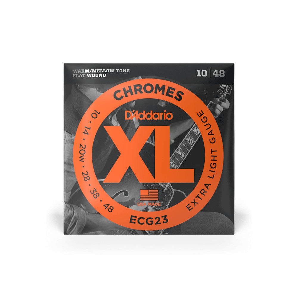 D'Addario ECG23 Chromes Flat Wound - Extra Light - 10/48