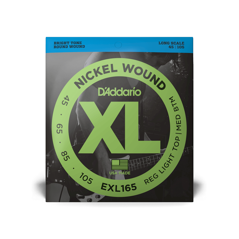 D'Addario EXL165 Nickel Wound Bass Custom Light 45-105 Long Scale