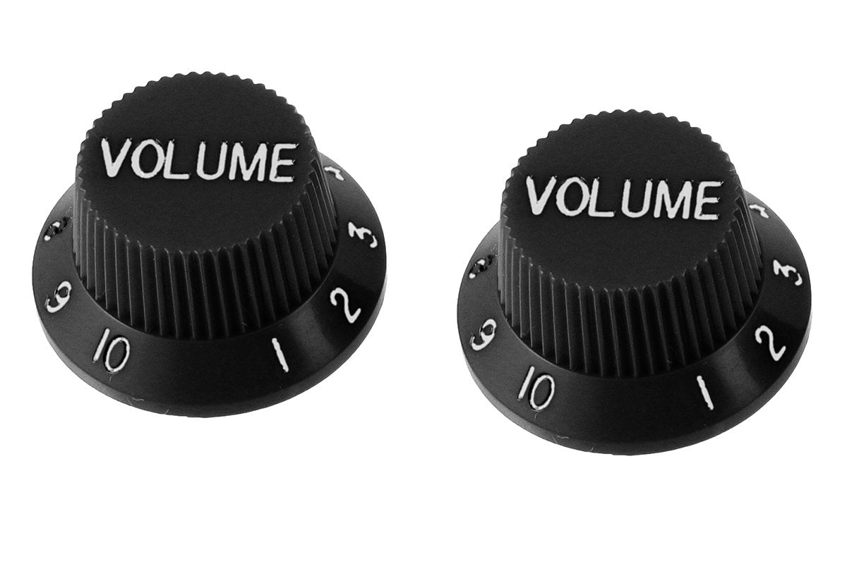PK-0154 Set of 2 Plastic Volume Knobs for Stratocaster® - Black