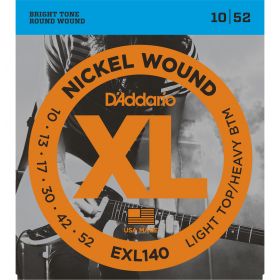 D&#39;Addario EXL140 Nickel Wound Light Top/Heavy Bottom 10-52