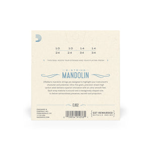 D'Addario EJ62 80/20 Bronze Mandolin Strings - Light 10-34