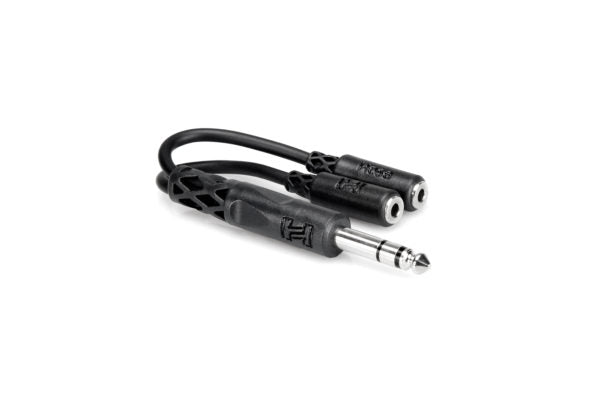 HOSA YMP-234 Y Cable - 1/4 in TRS to Dual 3.5 mm TRSF