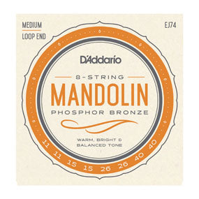 D&#39;Addario EJ74 Mandolin Strings Phosphor Bronze Medium 11-40