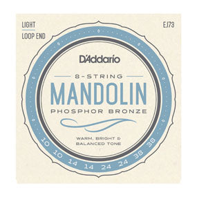 D&#39;Addario EJ73 Mandolin Strings Phosphor Bronze Light 10-38