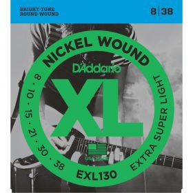 D'Addario EXL130 Nickel Wound Extra-Super Light 8-38