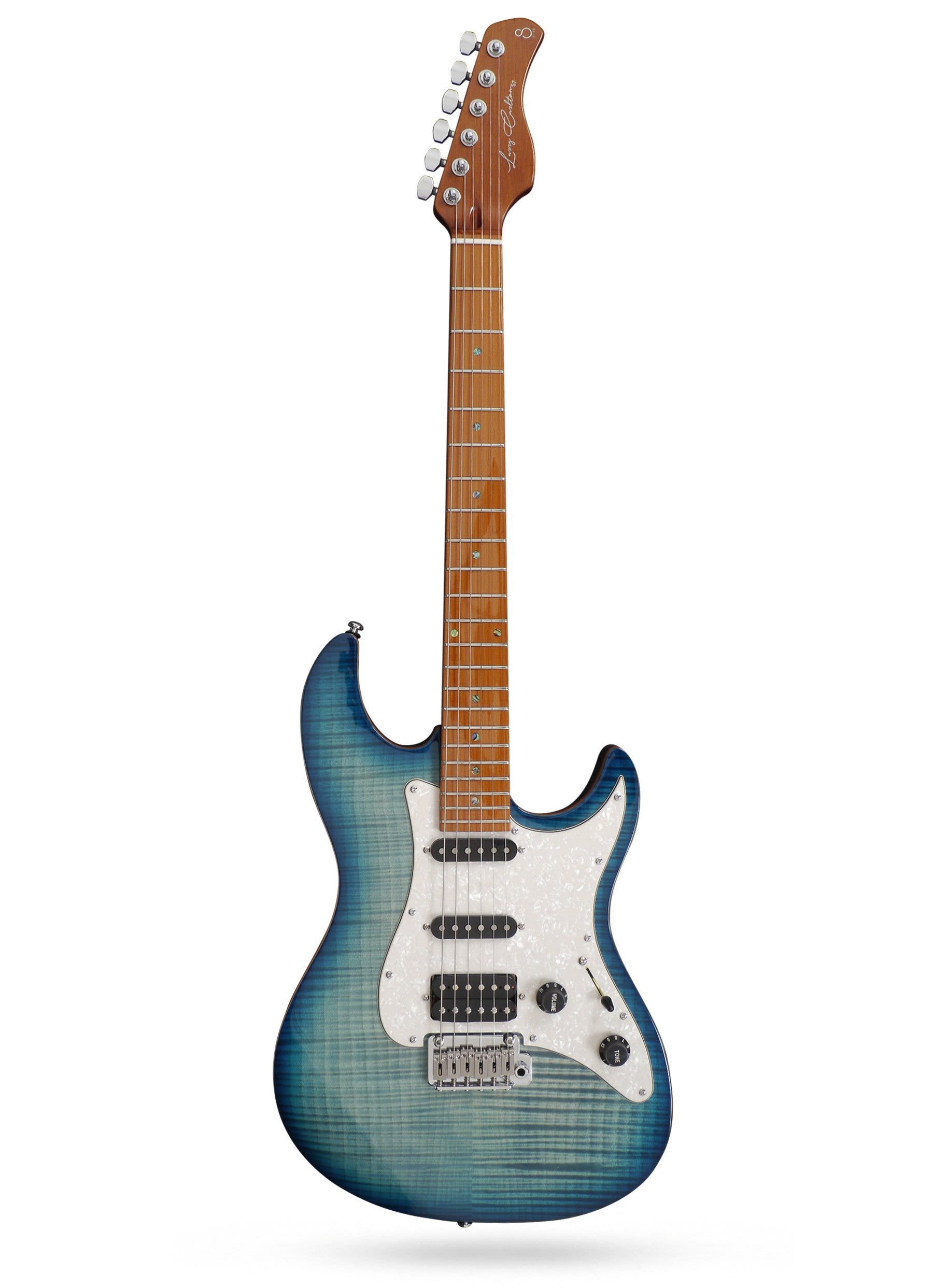 Larry Carlton S7-FM-TBL Sire Electric Guitar- Transparent Blue