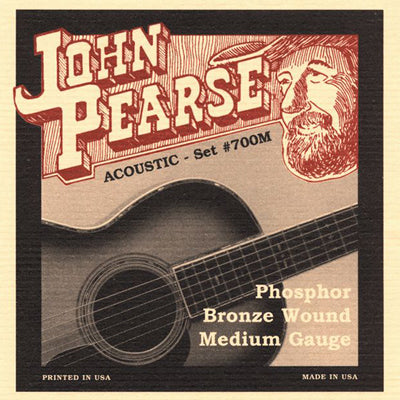 John Pearse 700M Acoustic 80/20 Bronze Strings - Medium
