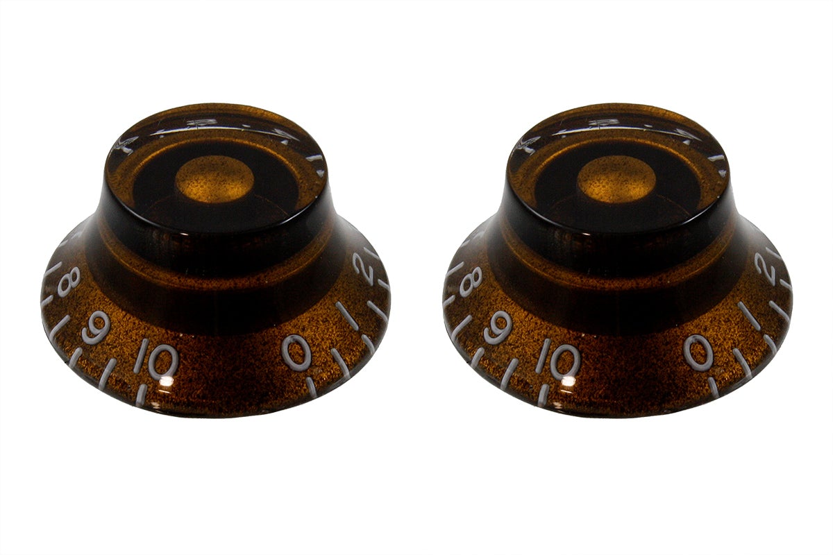 Set of 2 Vintage-style Bell Knobs Allparts PK-0140-036 - Chocolate