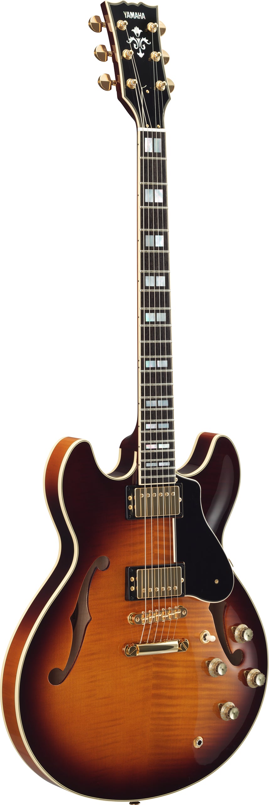 Yamaha SA2200 BS Hollow Body Guitar w/Case - Brown Sunburst