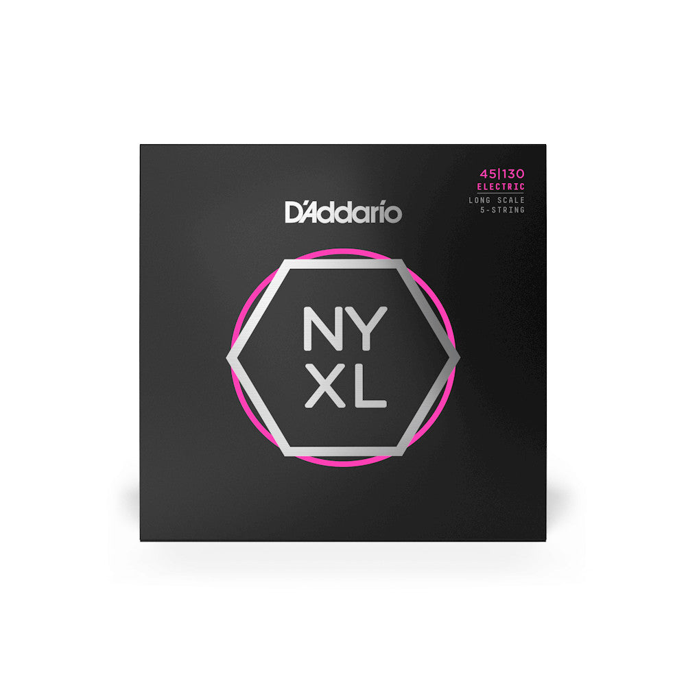 D'Addario NYXL45130 - Set Long Scale Bass - 5-String - 45-130