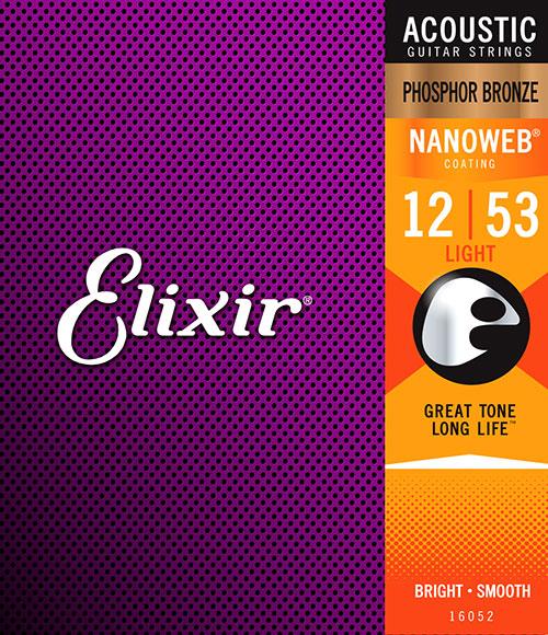 Elixir 16052 Strings Acoustic Phos Brz - Light 12/53