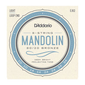 D&#39;Addario EJ62 80/20 Bronze Mandolin Strings - Light 10-34