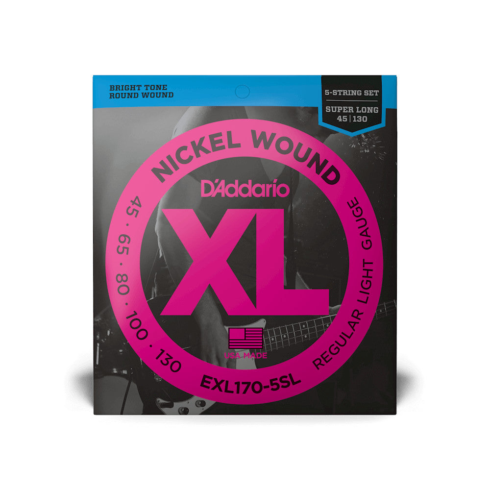 D'Addario EXL170-5SL N W 5-String Bass - Light - 45-130 - Super Long Scale