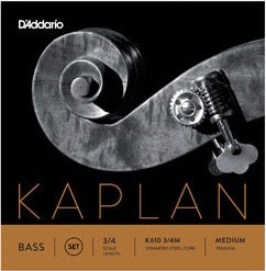 D&#39;Addario K610-3/4M Kaplan Bass String Set - 3/4 Scale - Med