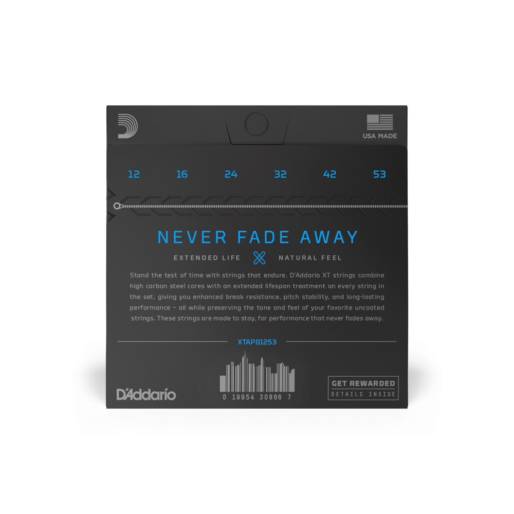 D'Addario XTAPB1253 Phosphor Bronze Acoustic Guitar Strings - Light 12-53