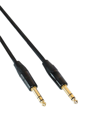 Digiflex HSS-10 10 Foot Pro Patch Cable -Black/Gold TRS Connectors