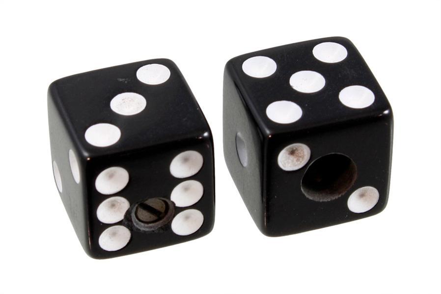 Set of 2 Unmatched Dice Knobs Allparts PK-3250-023 - Black