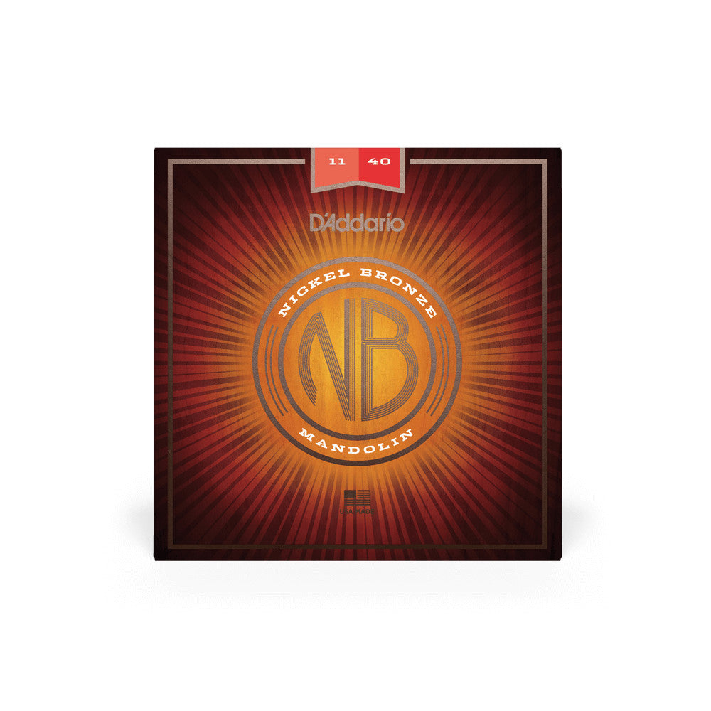 D&#39;Addario NBM1140 Mandolin Strings Nickel Bronze Light 11-40