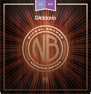 D&#39;Addario NB1152 Nickel Bronze Acoustic Guitar Strings Custom Light 11-52