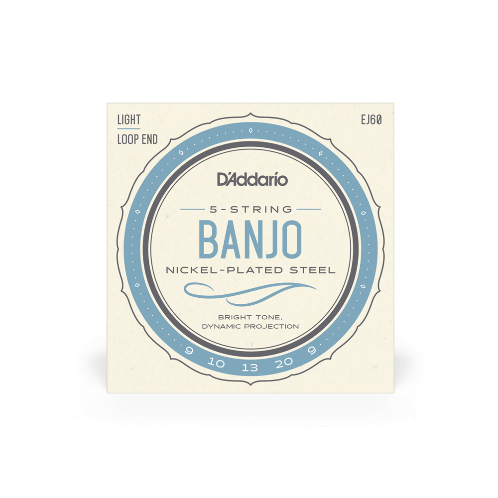 D'Addario EJ60 5-String Banjo Nickel Light 9-20