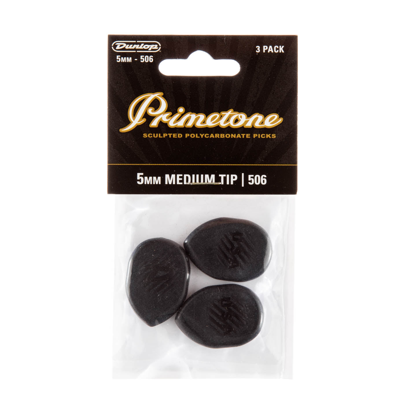 Primetone 5.0mm Medium Tip Guitar Pick (3/pack)