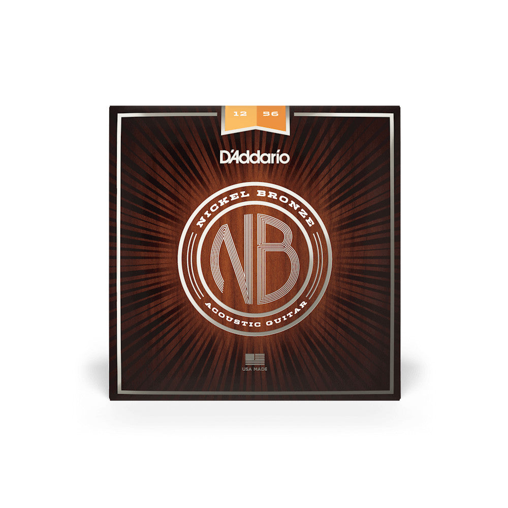 D'Addario NB1256 Nickel Bronze Acoustic Guitar Strings Light 12-53
