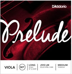 D&#39;Addario J910 LM Prelude Viola String Set - Long Scale - Med