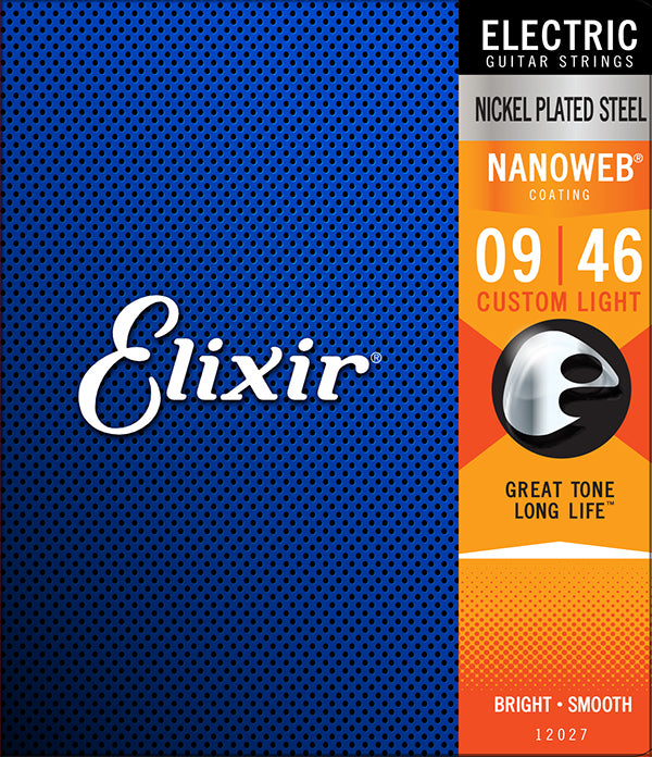 Elixir 12027 Electric  Strings with NANOWEB Custom Light 9/46