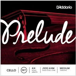 D'Addario J1010 4/4M Prelude Cello String Set - 4/4 Scale - Med