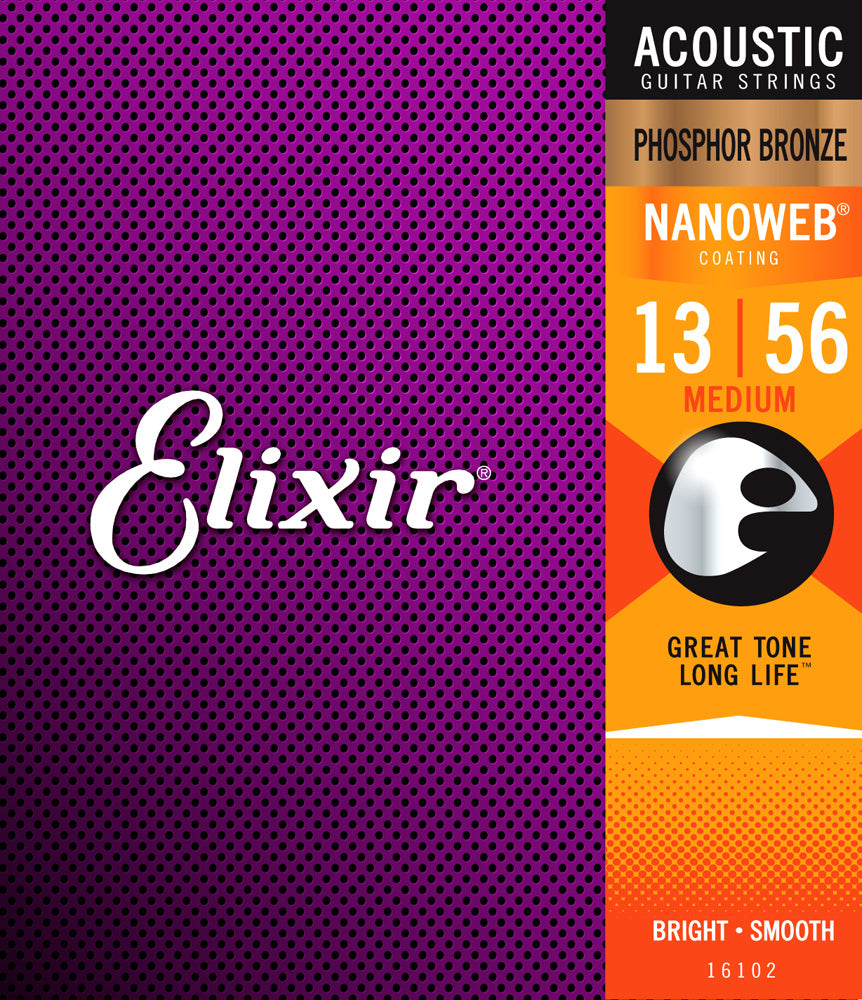 Elixir 16102 Strings Acoustic Phos Brz - Med