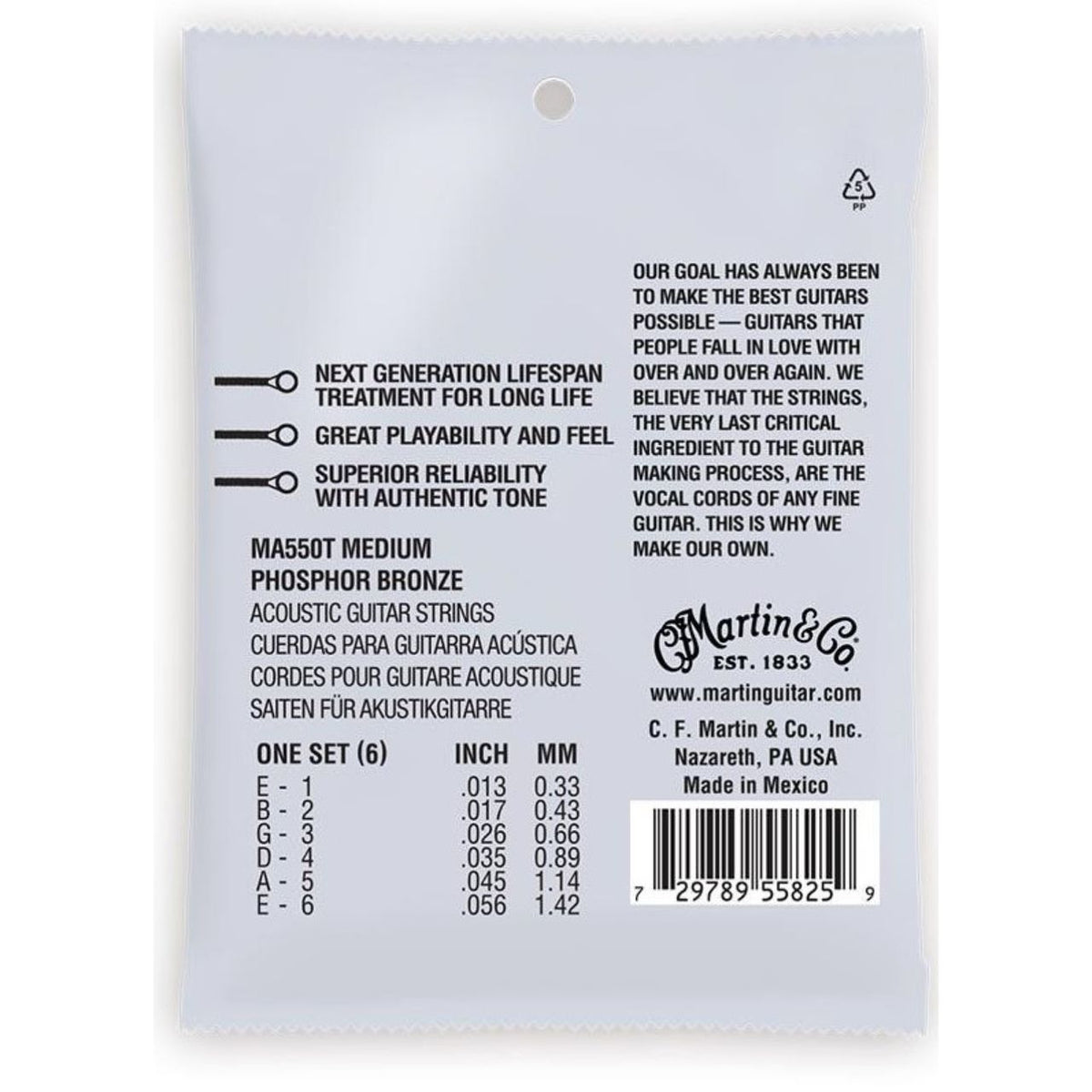 Martin MA550T Authentic Phosphor Bronze Medium Treated