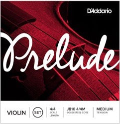 D'Addario J810 4/4M Prelude Violin String Set - 4/4 Scale - Med